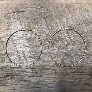 Silver hoop earrings